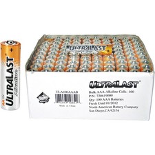 UltraLast 100 AAA Battery Bulk Value Pack - Alkaline - 1.5V DC ULA100AAAB