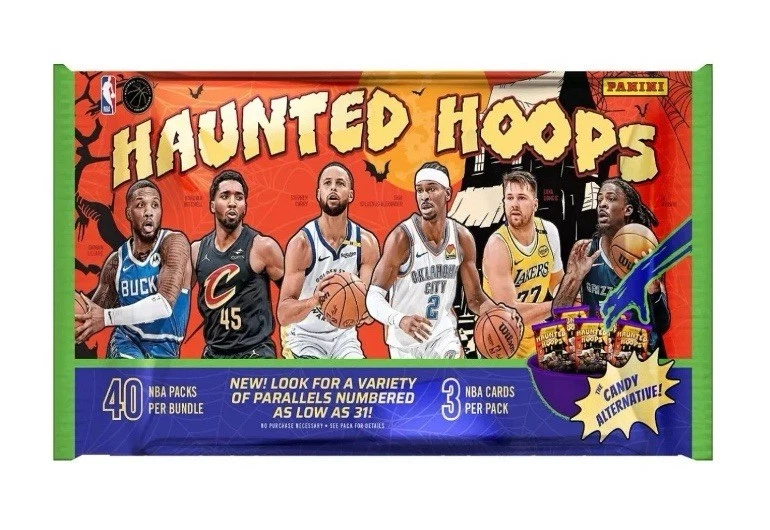 2025 Panini Haunted Hoops NBA Basketball Halloween Trading Cards Bundle 40 Packs