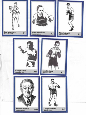 7 RARE 2001 JEWISH BOXING CARDS only 125 made of each J.C.C. HOF great deal