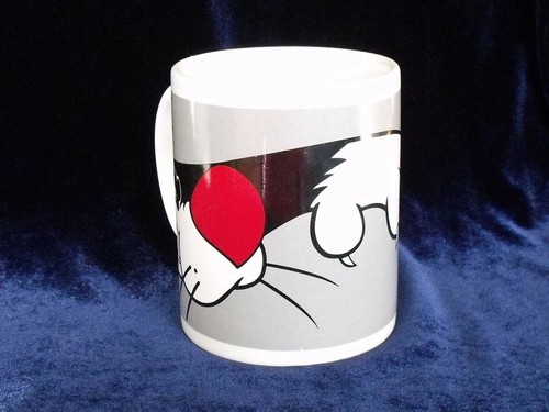 Warner Bros. Looney Tunes Sylvester die Katze Tweety Vogel Kaffeetasse Becher Silber - Bild 2 von 8