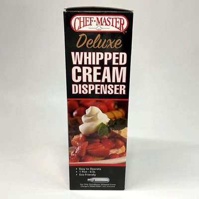 Chef Master Whipped Cream Dispenser Deluxe - 1 Pint, 0.5L - NEW #90068..