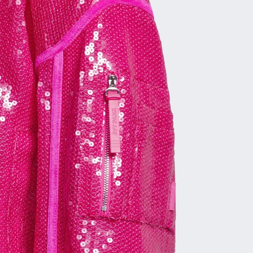 adidas Originals IVY PARK Sequin Bomber Fringe Triple Pink Jacket Beyonce Show - Picture 2 of 10