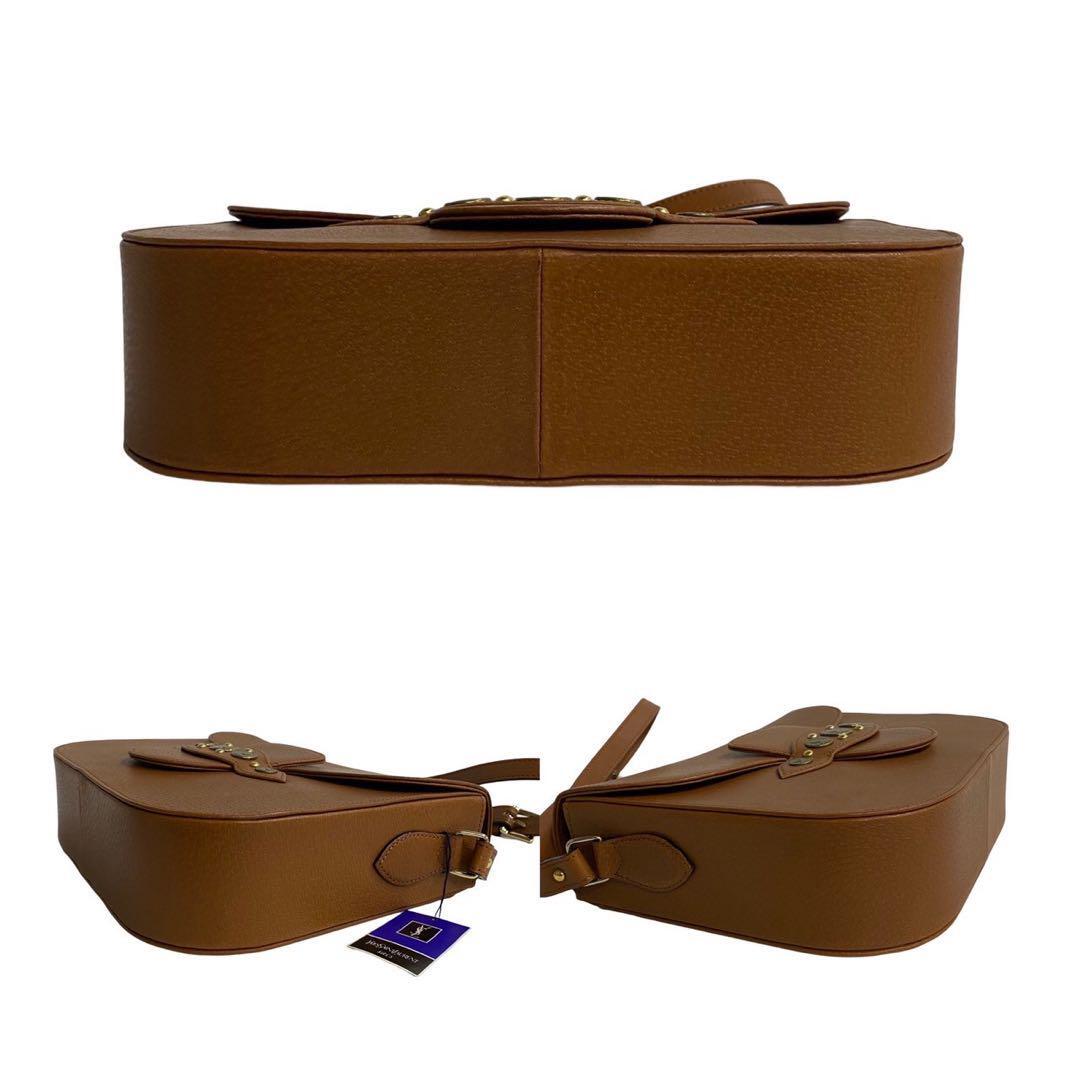 Borsa a tracolla VINTAGE YSL YVES SAINT LAURENT in pelle marrone dal Giappone