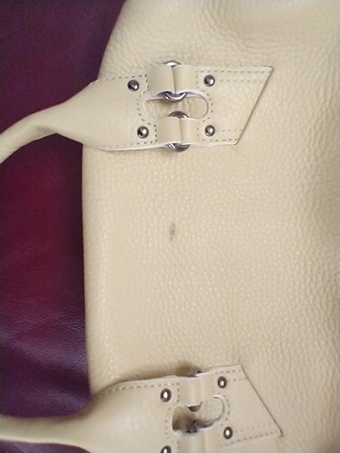Cole Haan Village gelb Kiesel Leder Medium Reißverschluss Umhängetasche Tasche 13" x 10" x 6" - Bild 9 von 10
