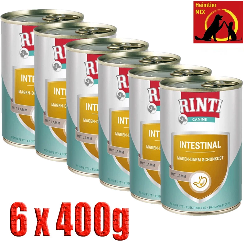 Rinti Canine Intestinal mit Lamm 6x400g Diät-Nassfutter bei Verdauungsstörungen