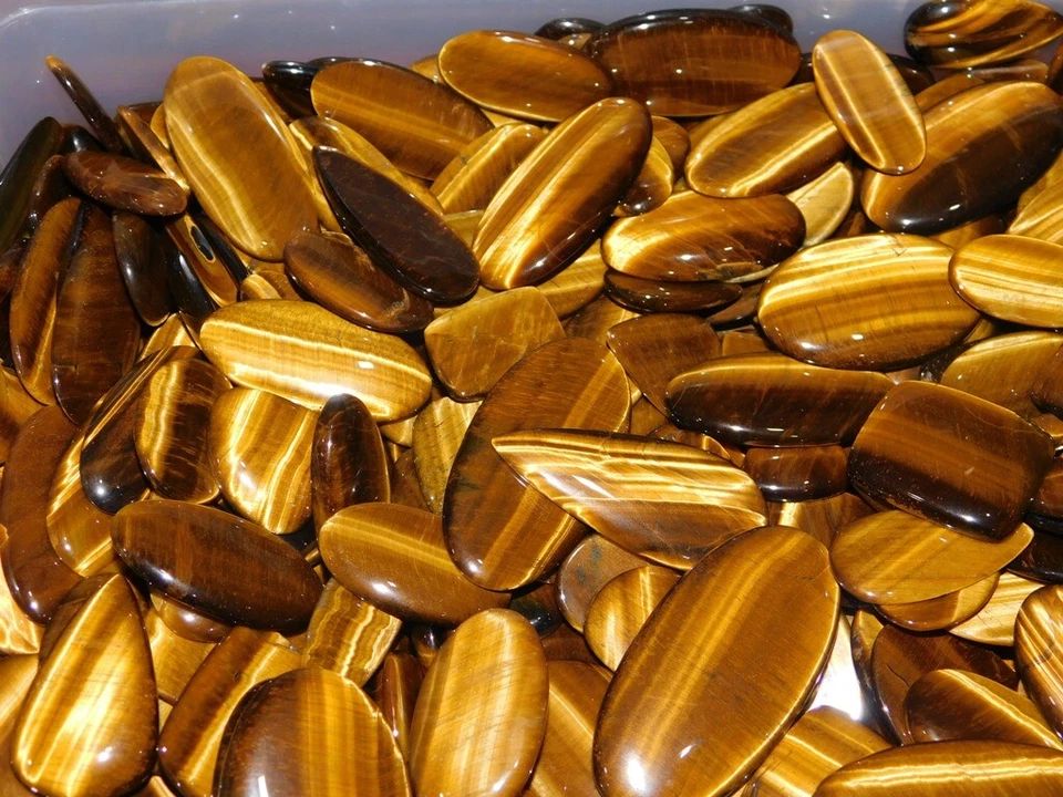 Natural Tiger Eye Lot handmade Stone Loose Gemstone Tiger Eye Wholesale Lot - Image 3 of 4