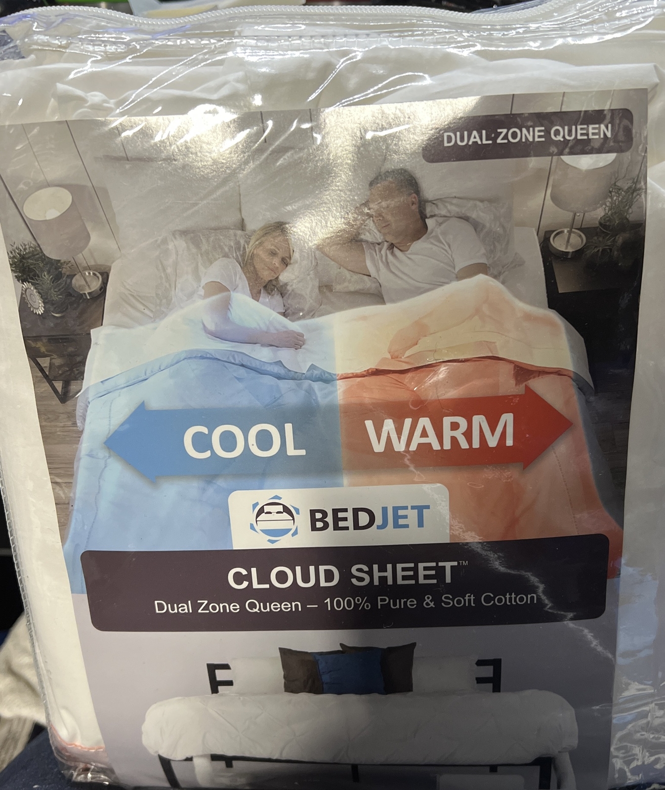 BedJet Cloud Cotton Sheet DUAL ZONE QUEEN Cooling / Heating Climate Control NEW 858086005163 eBay