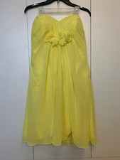 Yellow Knee-Length Prom Homecoming Dance "Modern Maids" Brand Dress Size 16