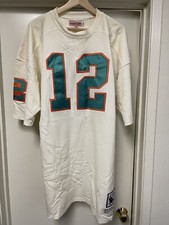 100% Authentic Miami Dolphins 1972 Bob Greise Mitchell & Ness NFL Jersey 52 
