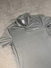 Oakley Hydrolix Regular Fit Short Sleeve Gray Polo Men's XL Golf Casual Soft