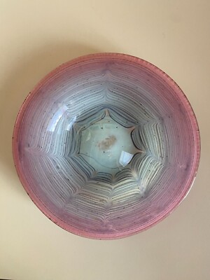 Glaskunst Glasschale aus der Glashütte Valentin Eisch Frauenau 1983 ca. 18,5 cm