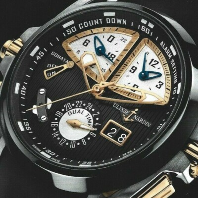 Ulysse Nardin Mens Watch Print Ad, Ulysse Nardin Sonata Streamline Print Ad 2013