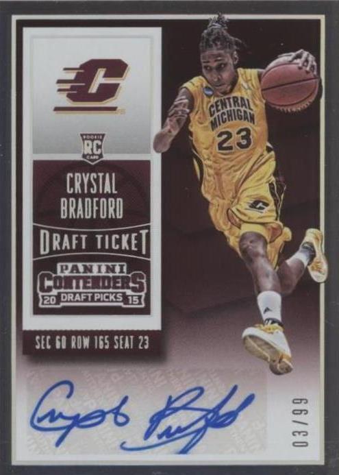 2015-16 Panini Contenders Draft Picks - Crystal Bradford #183 Draft ...