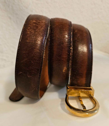 Stunning vintage BALLY genuine leather brown belt 