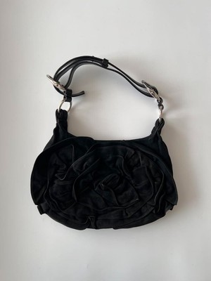 YVES SAINT LAURENT FW2003 Rose Handbag Black | eBay