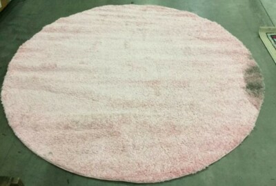 LIGHT PINK 6'-7'' X 6'-7'' Round Stained Rug, Reduced Price 1172634754 PRM300U-7R