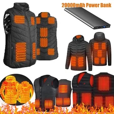 Heated Vest Jacket With Battery Men Women Heating Thermal Coat Electric USB Vest