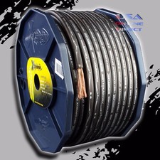 8 Gauge 200 ft Roll BLACK Power Ground OFC Wire Copper FLAT Marine Cable AWG USA