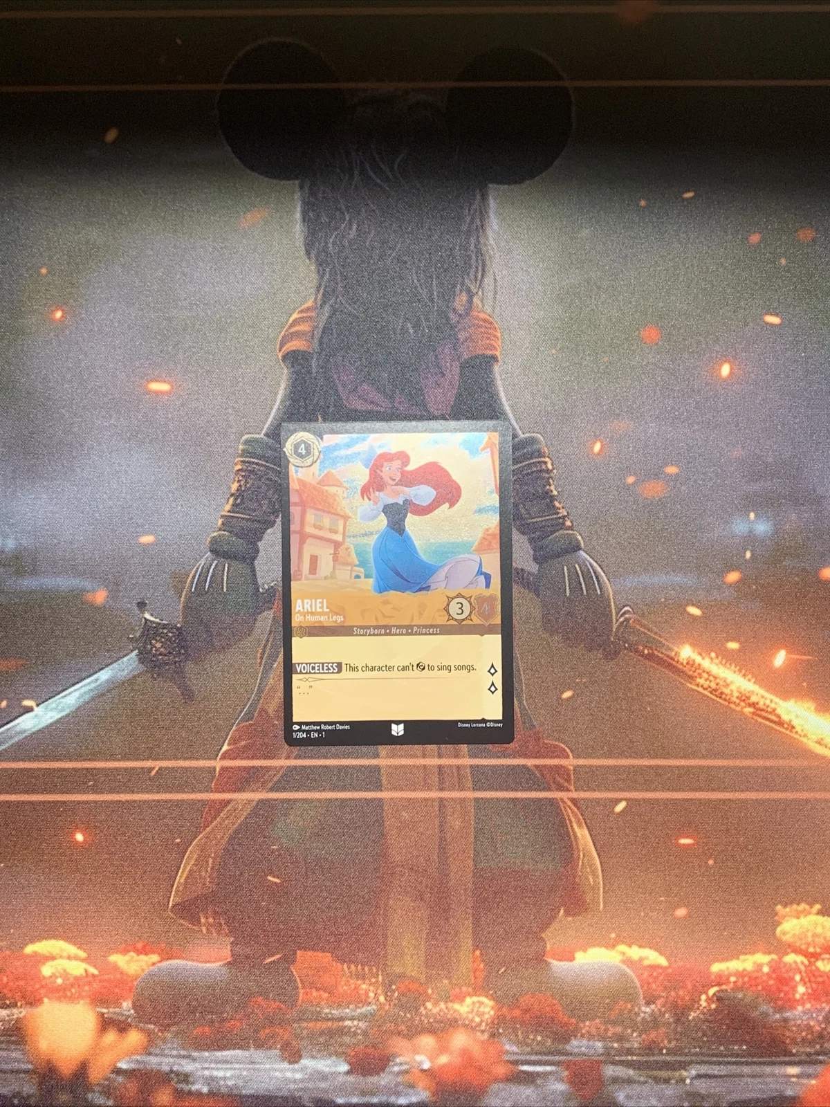 Disney Lorcana The First Chapter Ariel On Human Legs 1/204 Foil NM