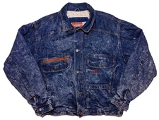 Vintage COCA COLA Denim Jacket 1980s Coke Stonewash Blue Men's Large L