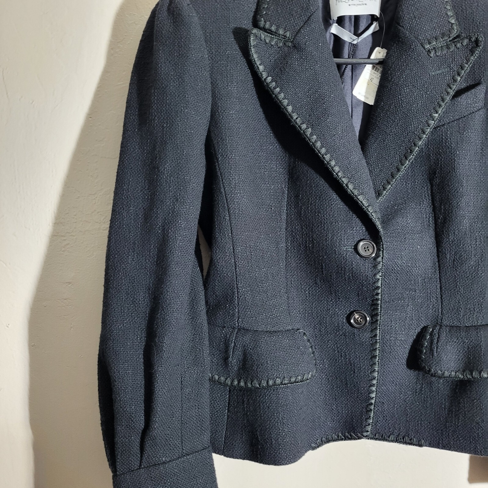 Blazer nero Yves Saint Laurent Rive Gauche taglia 42 nuovo vecch stoc alta