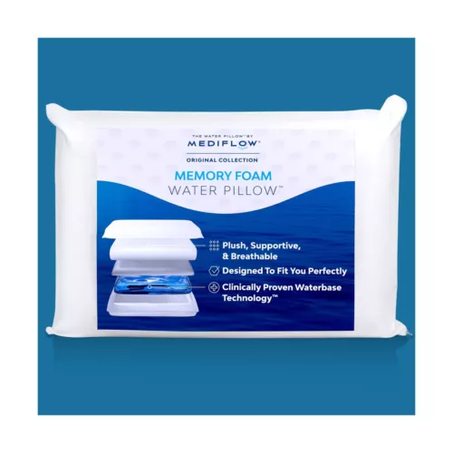 Mediflow Water Pillow Memory Foam re-Invented with Waterbase Technology - Cli...
