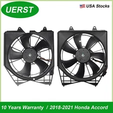 Fits 2018-2021 Honda Accord A/C Dual Radiator Cooling Fan Assembly Left+Right