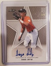 2020 Leaf Perfect Game National Showcase Diego Ortiz Autograph RC 1/1 Auto