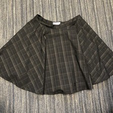 Vineyard Vines Black Grosgrain Plaid Flare Skirt sz 8
