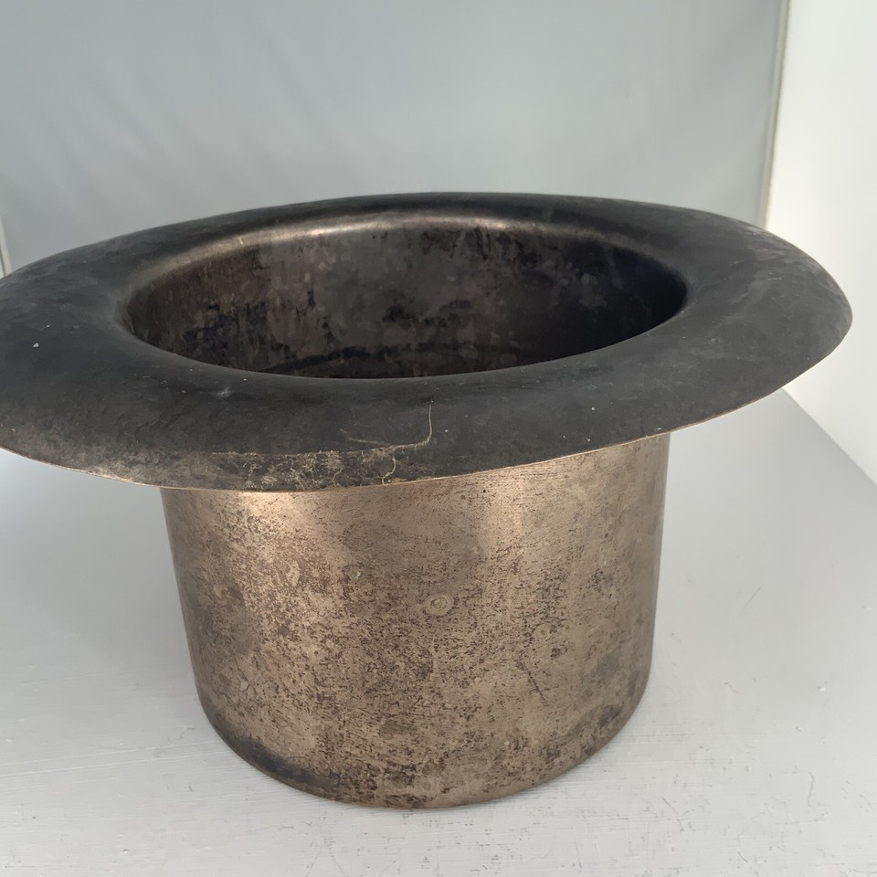 Antique Silver Plated Top Hat Ice Bucket Bottle Holder Champagne eBay