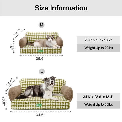 Mewoofun Katzenbett Katzen Haustier Couch Bett Waschbar Katzenbett Flauschig Warm Hunde Katzen Sofa - Bild 39 von 42