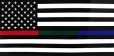 USA Thin Red Green Blue Line Vinyl Decal Bumper Sticker