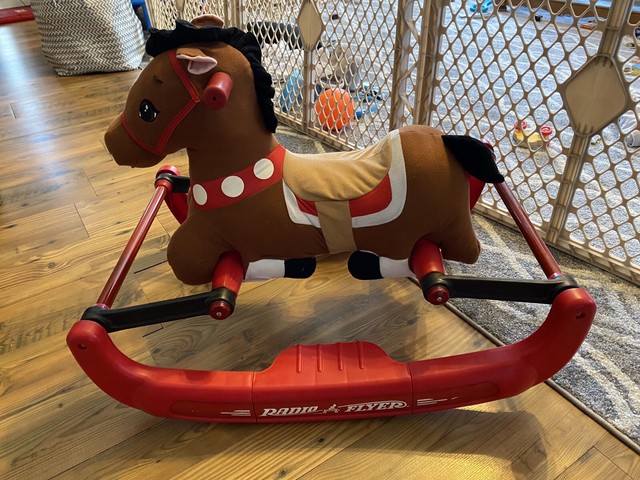 radio flyer plush rocking horse