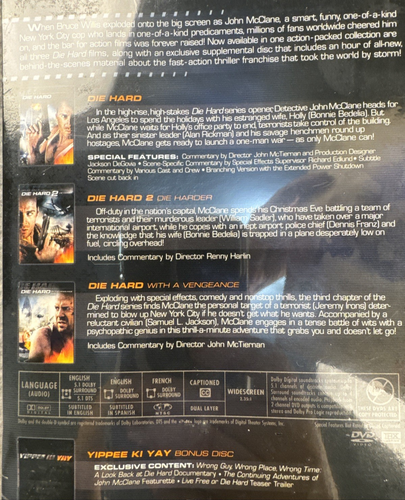 Die Hard Collection DVD 2007 4-Disc Box Set 3 Movies + Bonus Bruce Willis NEW - Picture 2 of 3