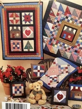 PATTERN Country Home Quilt Pine Tree Saltbox House Heart Quilt NEW Little Quilts