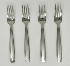 Oneida Satin Shasta Piloti Set of 4 Dinner Forks USA Made 7 5/8"