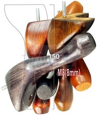 4 Replacement Traditional Queen Anne Furniture Legs 150mm High Sofa Chair Bed M8