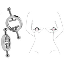 1 Par Anillo Pezón Protector Cuerpo No Perforante Falso Piercing Joyería Mujeres Sexy