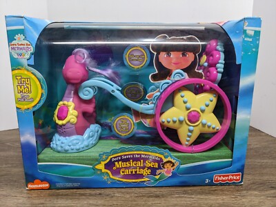 2007 Fisher Price Dora The Explorer Musical Sea Carriage Seahorse Playset NEW 