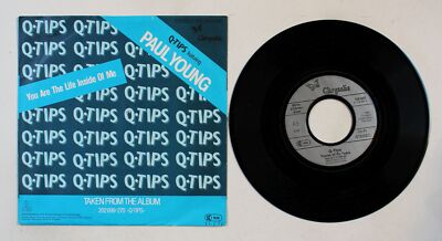 The Q Tips Feat. Paul Young Tracks Of My Tears EU 7inch Vinyl Single 1984 Soul