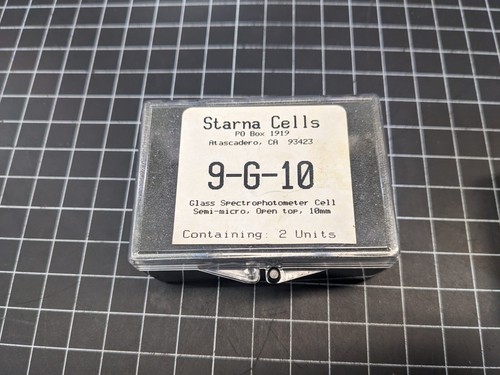 Starna Glass Spectrophotometer Cells 12 SOG 9-G-10 DNA RNA 10mm cuvette lab