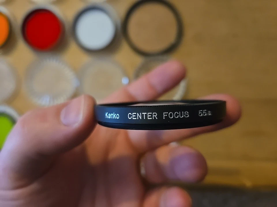 Mamiya 55mm Lens Filter Lot Sr 60 Nd4 2 P00 CS Center Focus Softon Glass w Case+ - Image 2 of 4