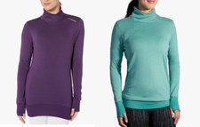 Brooks Womens Notch Thermal Run Happy Long Sleeve Teal or Purple size S
