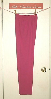 DRAPERS and DAMONS Pants Rayon Blend Pink Crinkle Comfort Waist Sz S *XLNT++