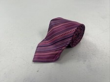 BCBG Attitude Men's Pink Stripe Silk Neck Tie 108