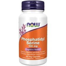 NOW Phosphatidyl Serine 100mg Brain Health 60 Veg Capsules