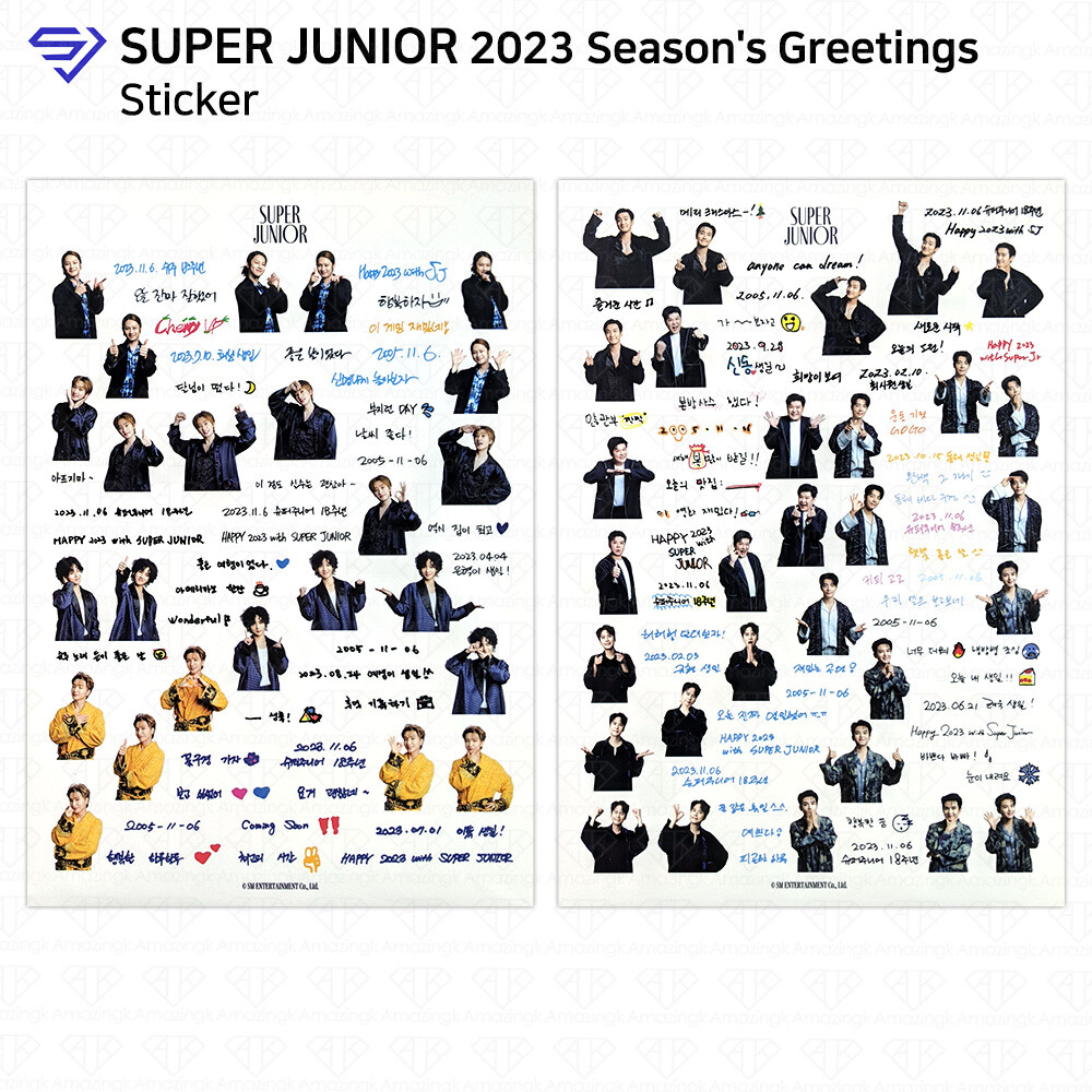 Super Junior 2023 Season's Greetings A4 Poster Sticker KPOP K-POP