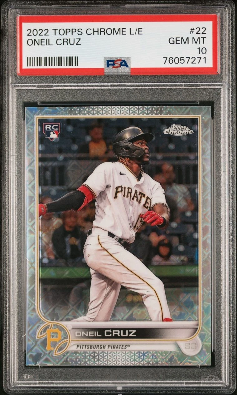 2022 Topps Chrome Oneil Cruz LogoFractor Refractor RC Rookie PSA 10 Gem Mint