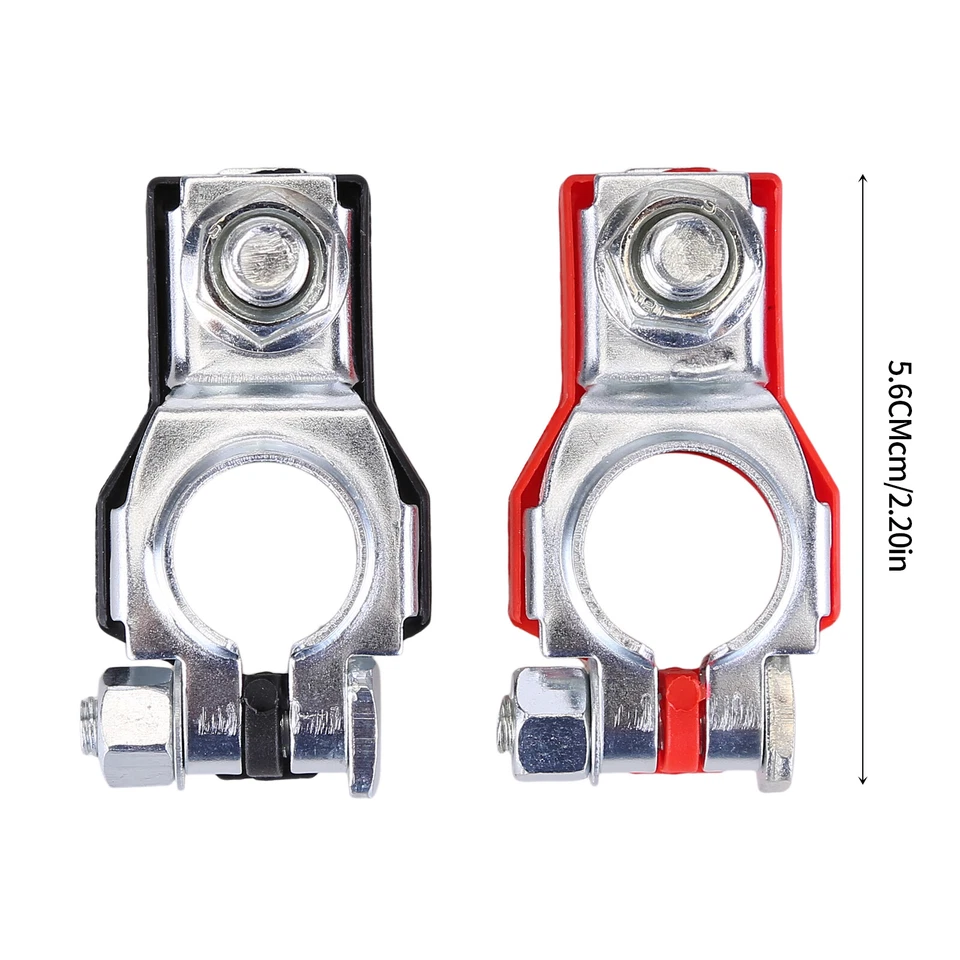2PCS Car Battery Terminal Clamp Connectors Positive Negative Release Disconnect — 第 4/4 张图片