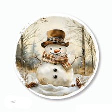 Stunning Woodlands Snowman Scrapbook Stickers Christmas Favors Envelope Seals